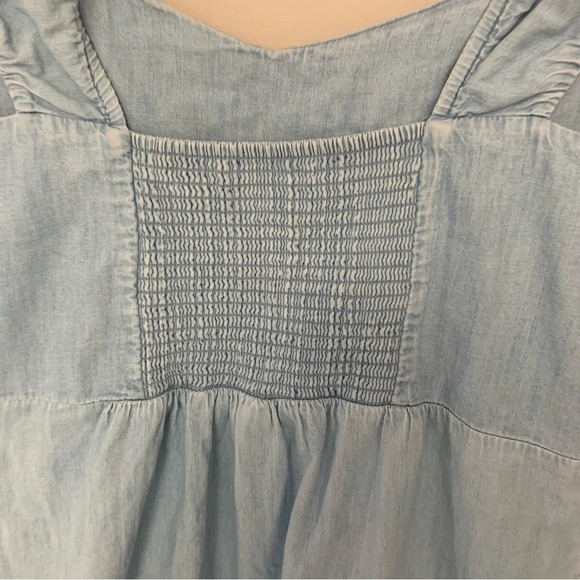 Old Navy Cotton Blue Chambray Mini Summer Dress XL - Picture 6 of 13